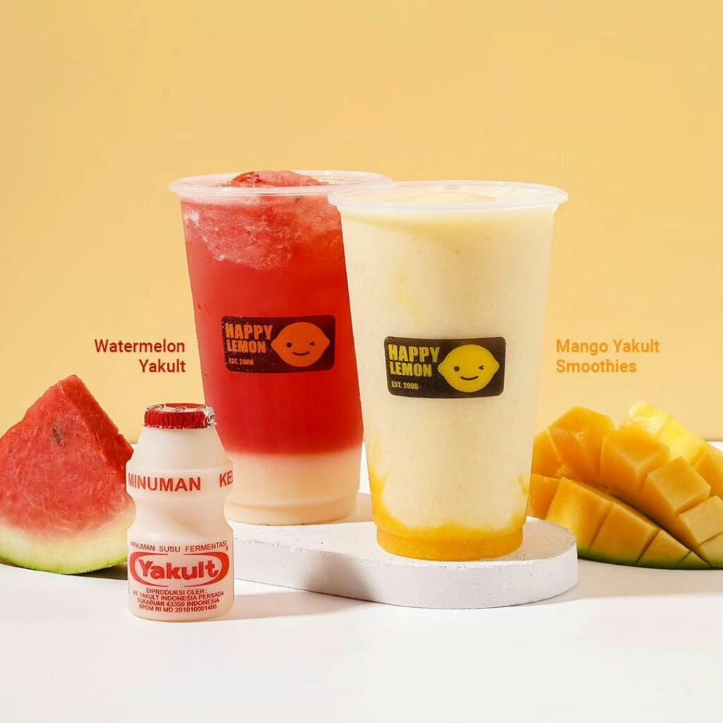 Watermelon Yakult & Mango Yakult Smoothies From Happy Lemon Pollux Malls